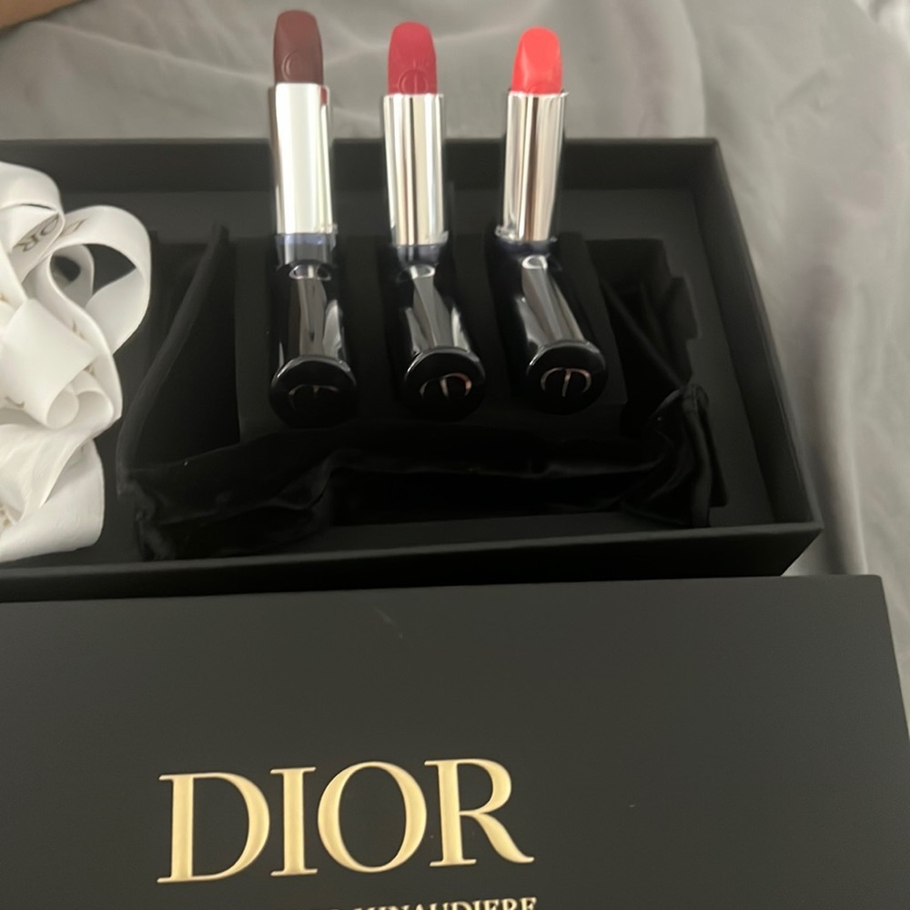 3 brand new Dior lipsticks from the Rouge Dior Miniaudiere set